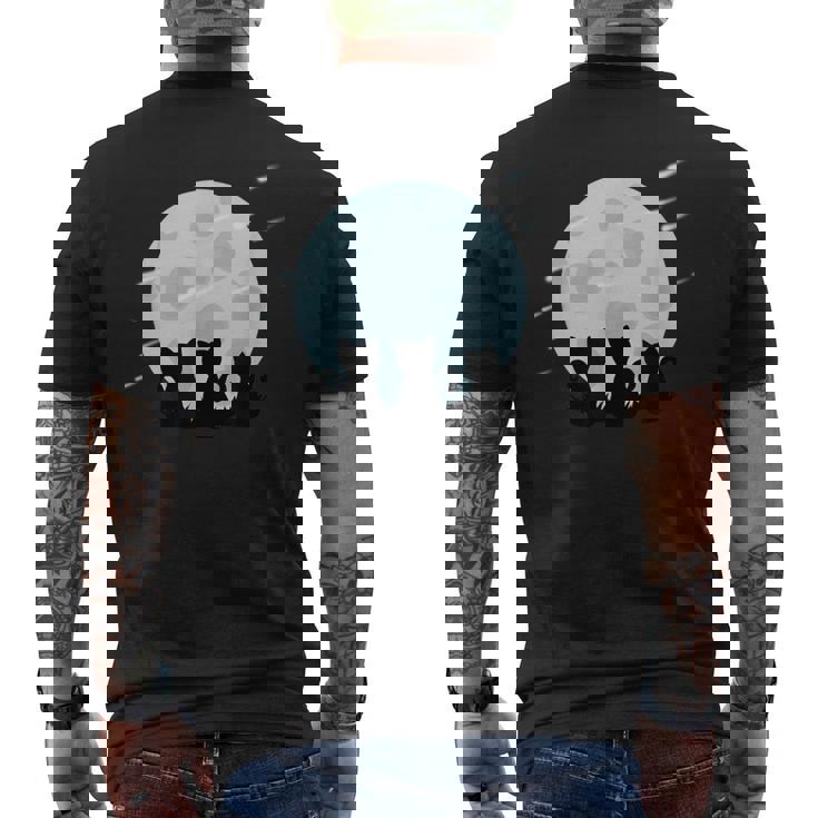 かわいい猫モチーフ 猫好き ペット カラフル ハウスキャット メンズTシャツ バックプリント