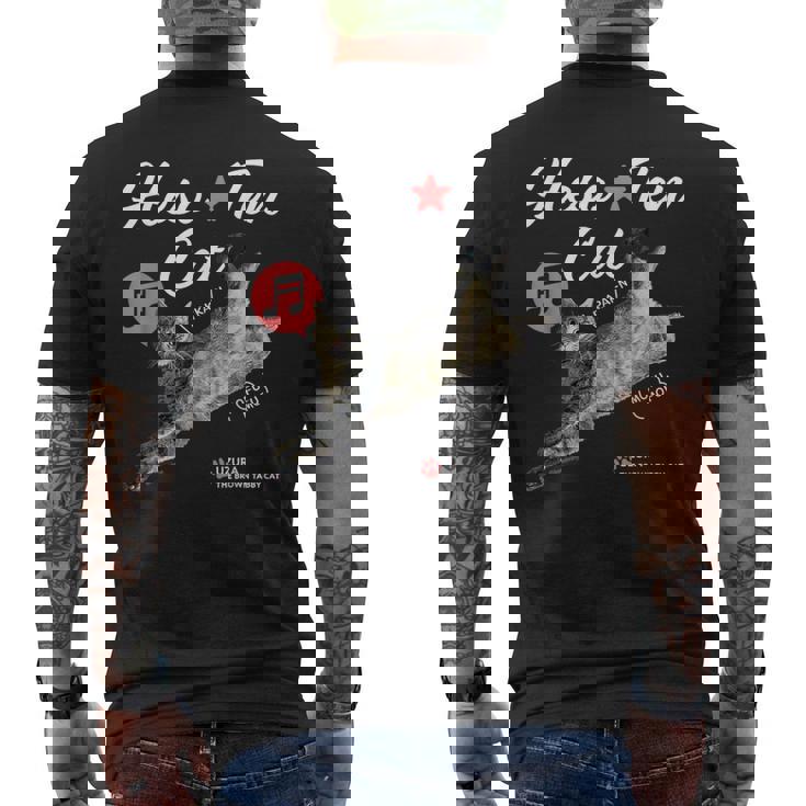 へそてんねこ、うずら 猫 へそ天 鶉 かわいい Cater2 メンズTシャツ バックプリント