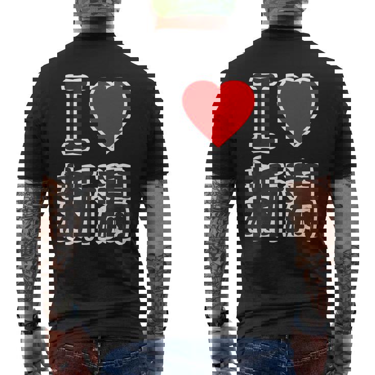 アイラブ・新潟（I Love ハート）Big 大きな文字 ハート【47都道府県】ジモティ お土産 面白 メンズTシャツ バックプリント