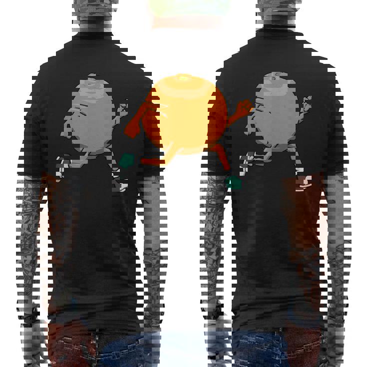 アイロニック・オレンジ・ランニング・マラソン・ホビーランナー メンズTシャツ バックプリント