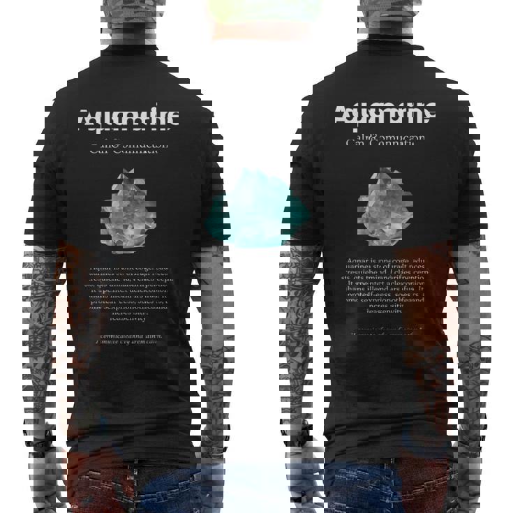 アクアマリンクリスタル 意味 アクアマリンの意味 定義 メンズTシャツ バックプリント