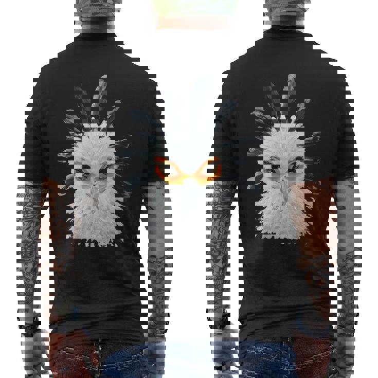 アクリル画アート ヘビクイワシ デザイン 長袖tシャツ メンズTシャツ バックプリント