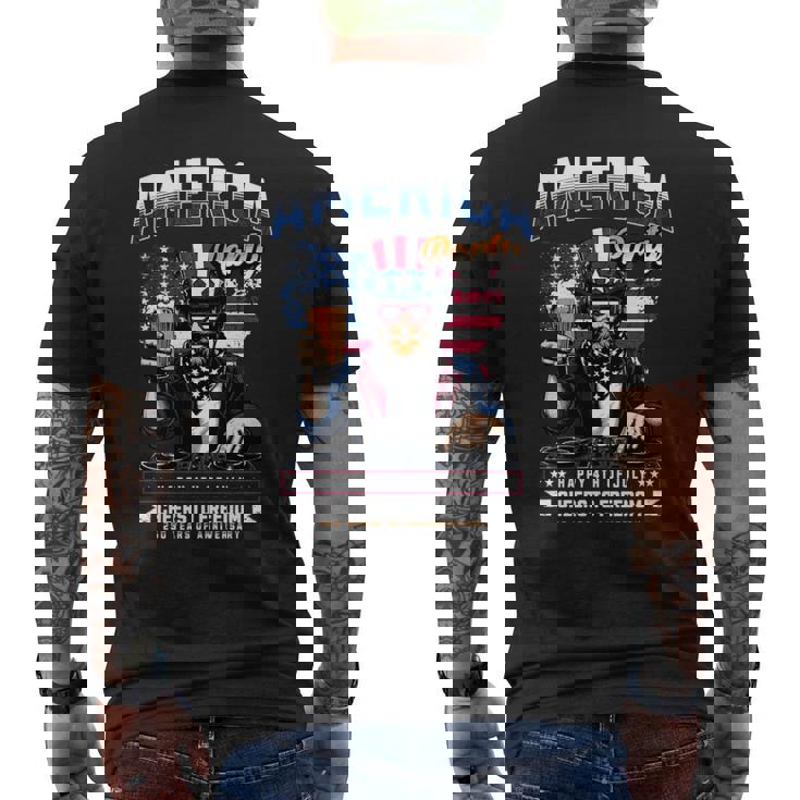 アメリカハッピー250 7月4日 独立記念日 長袖tシャツ メンズTシャツ バックプリント