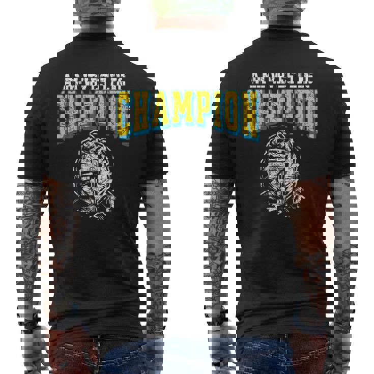 アームレスリングチャンピオン アームレスリング メンズTシャツ バックプリント