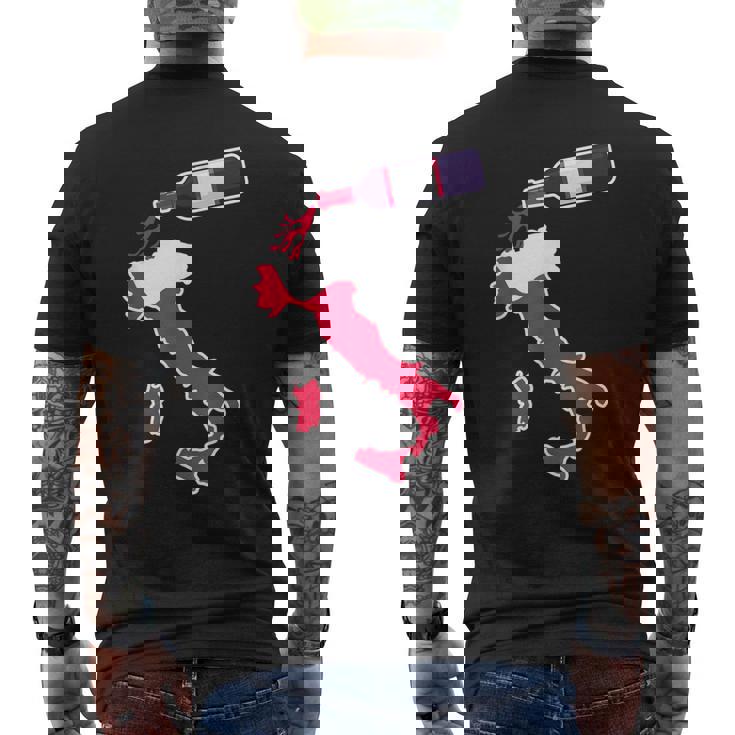 イタリアワインシャツ 地図 イタリアバケーション メンズTシャツ バックプリント