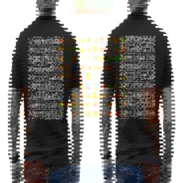 イタリア語-ブレインローz世代面白いミーム90ブレインロットキャラクター 長袖tシャツ メンズTシャツ バックプリント