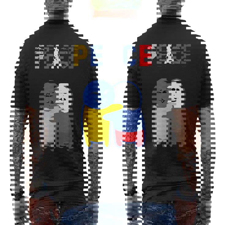 ウクライナロシア平和ウクライナノーウォー。 メンズTシャツ バックプリント