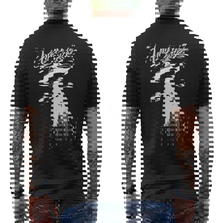 エイリアン誘拐 Ufo Humans Are Terrible メンズTシャツ バックプリント