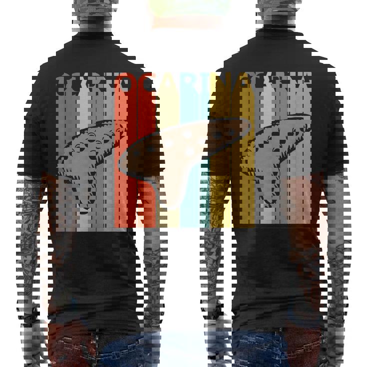 オカリナ 楽器 メンズTシャツ バックプリント