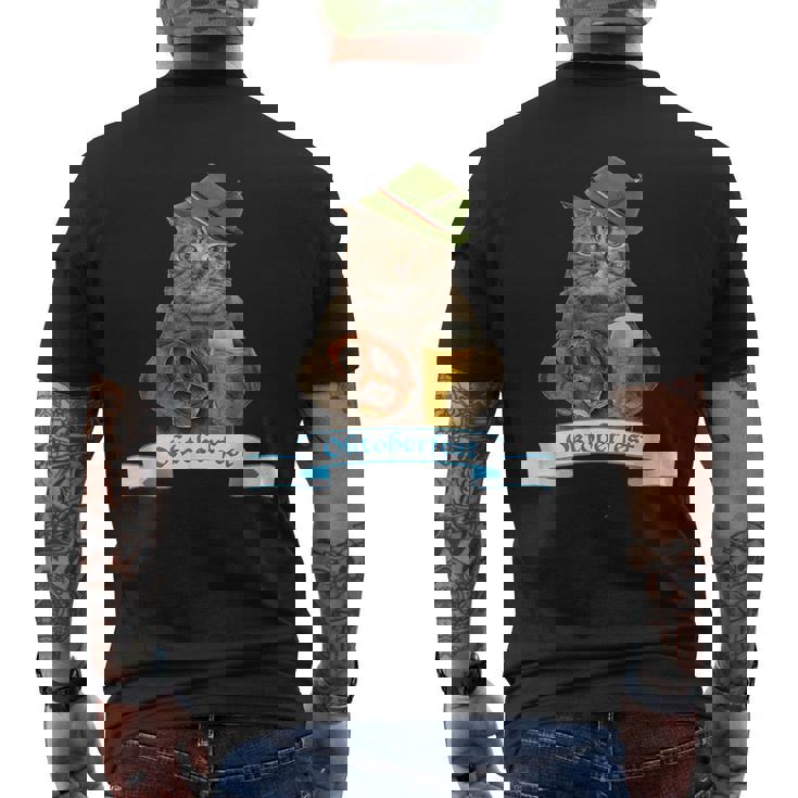 オクトーバーフェスト 猫 ドイツビール 長袖tシャツ メンズTシャツ バックプリント