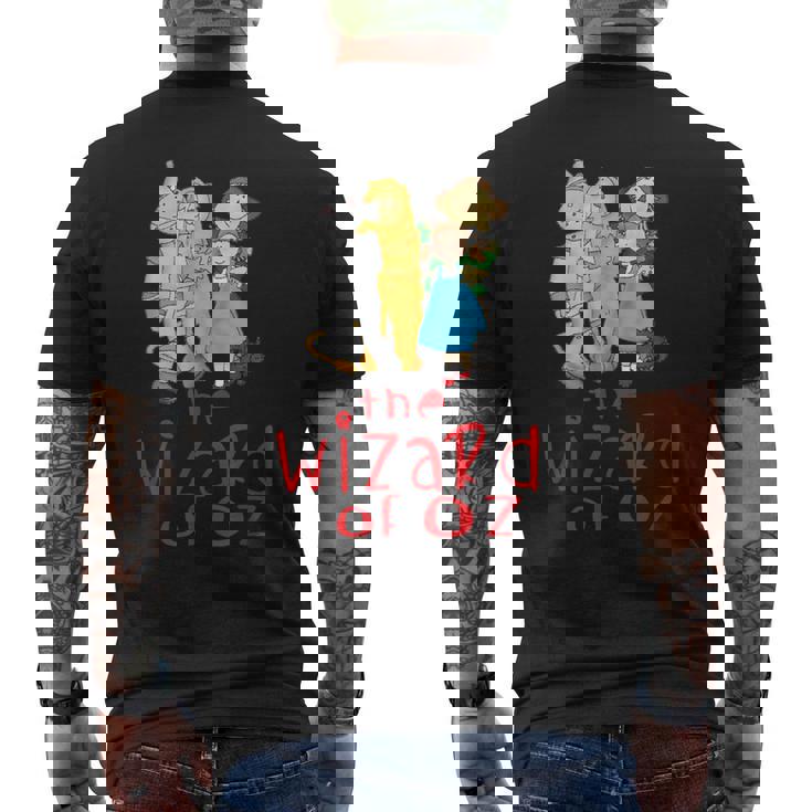 オズの魔法使い ヴィンテージ ファンタジー ドロシー ブリキの男 かかしライオン メンズTシャツ バックプリント