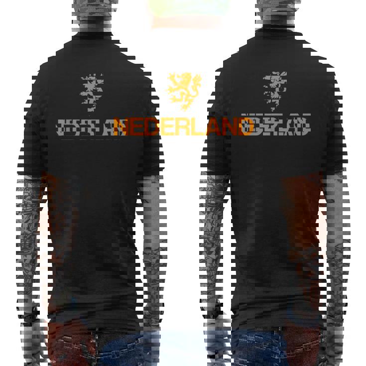 オランダエンブレムライオンオランダ メンズTシャツ バックプリント