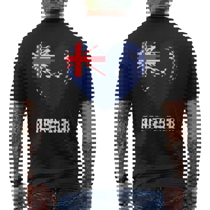 オーストラリアの国旗 メンズTシャツ バックプリント