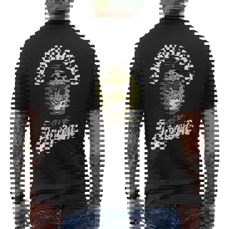 カンタロープ 素晴らしい農家 スイートメロン フルーツ愛好家 プランター メンズTシャツ バックプリント