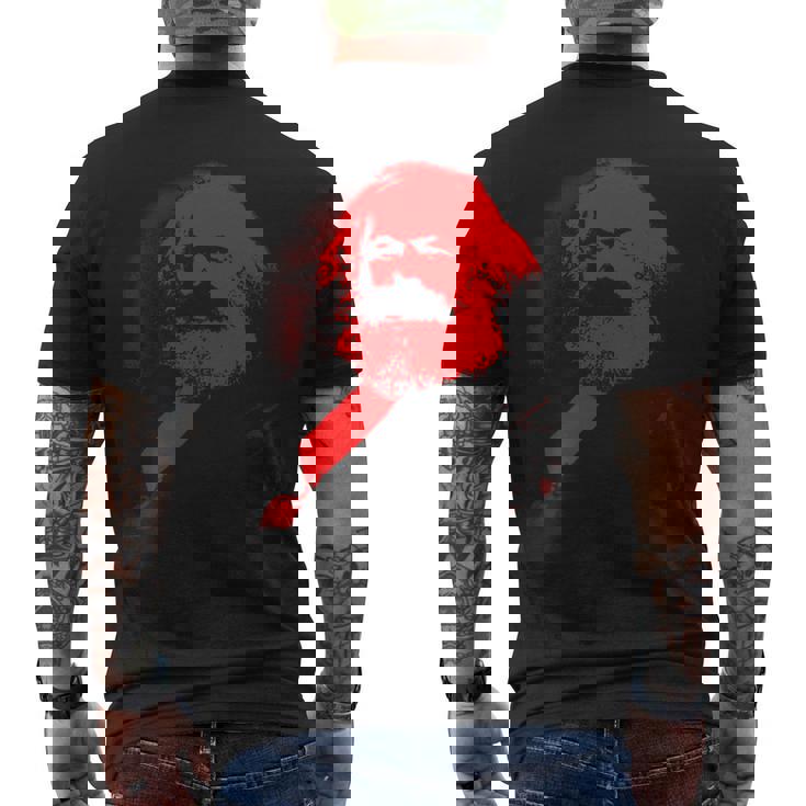 カール・マルクス哲学者哲学共産主義者 メンズTシャツ バックプリント