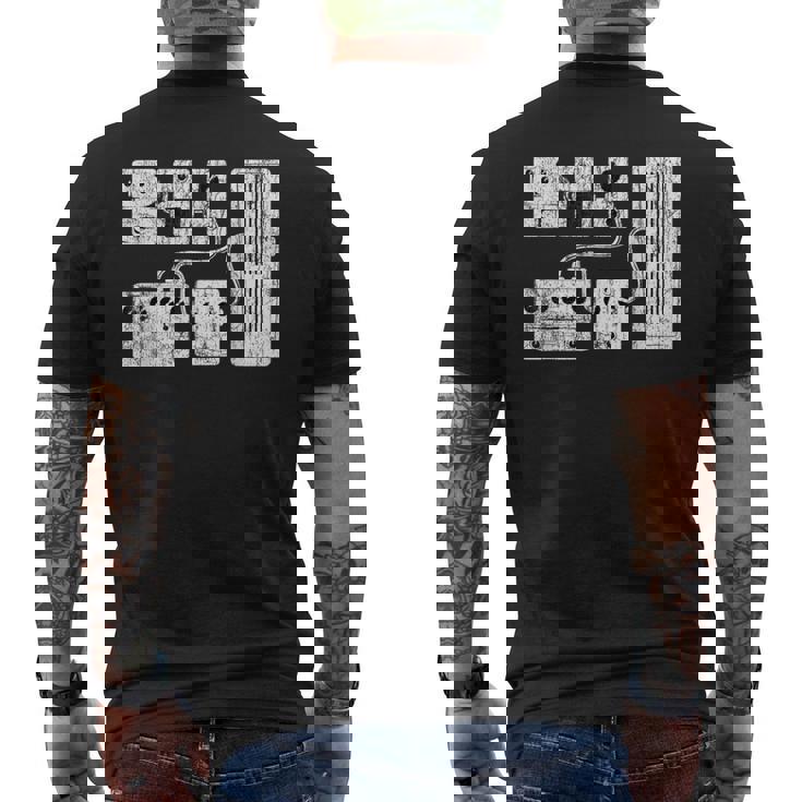 ギタープレーヤー ペダルボード ギタリストギフト メンズTシャツ バックプリント