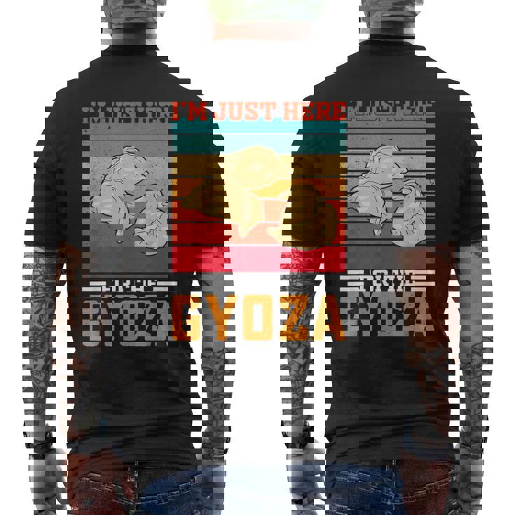 ギョーザが食べたくてたまらない、おもしろいレトロ中華餃子 メンズTシャツ バックプリント