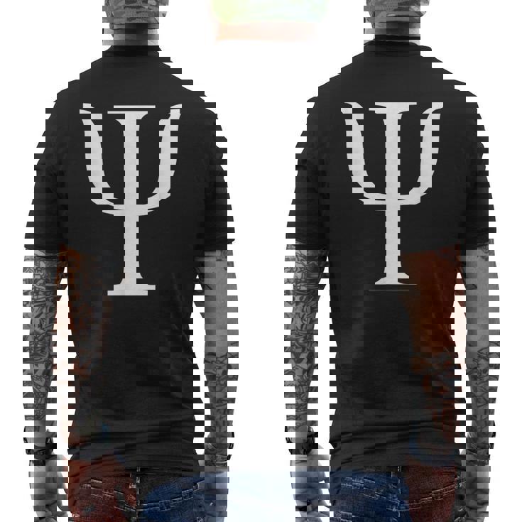ギリシャ文字 Psi メンズTシャツ バックプリント
