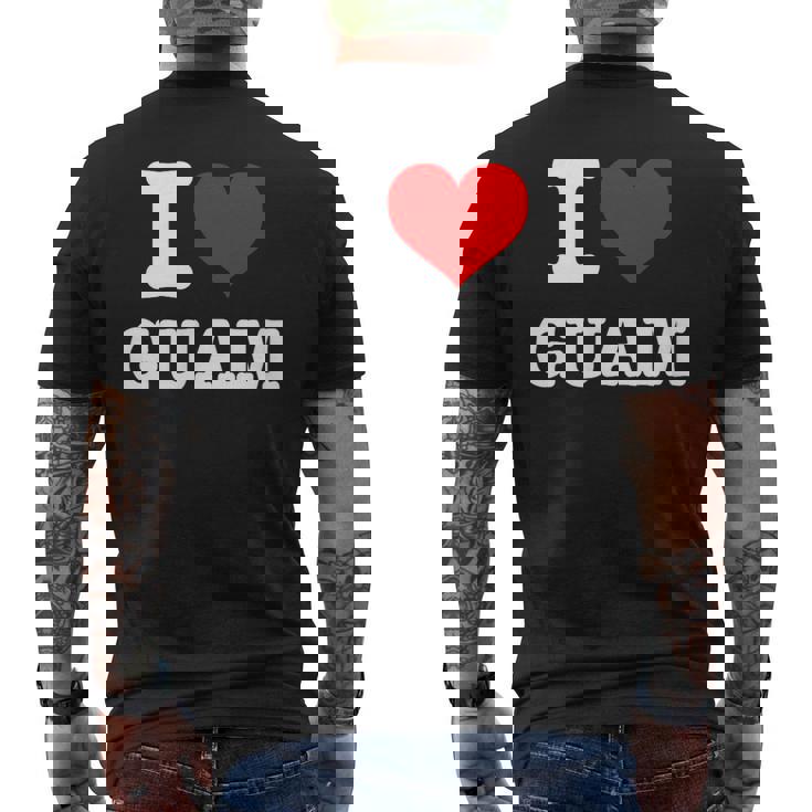 グアム I Love Guam メンズTシャツ バックプリント