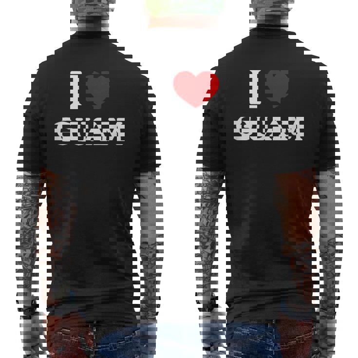 グアムアイハートグアムお土産i Love Guam メンズTシャツ バックプリント