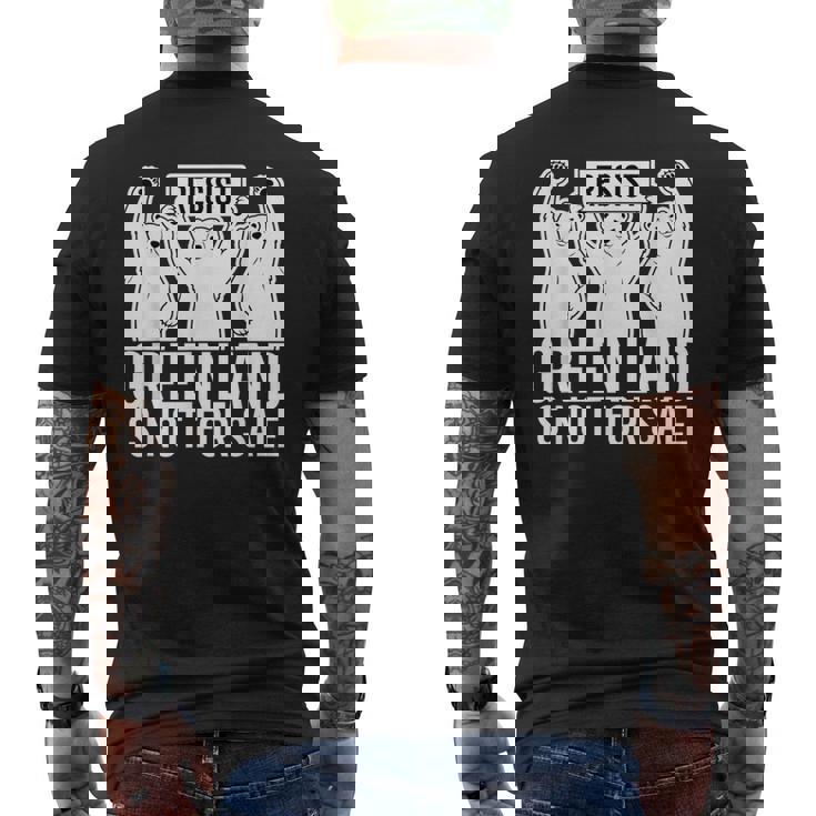 グリーンランドは非売品 シロクマ グリーンランド デンマーク メンズTシャツ バックプリント