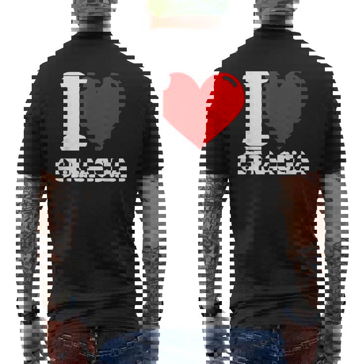 グレイシアが好き メンズTシャツ バックプリント