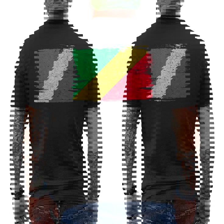 コンゴ民主共和国 旗 Democratic Republic Congo Flag Pride Proud メンズTシャツ バックプリント