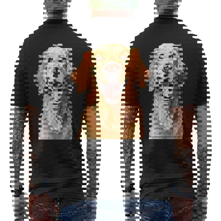 ゴールデンレトリバー グッドボーイ メンズTシャツ バックプリント