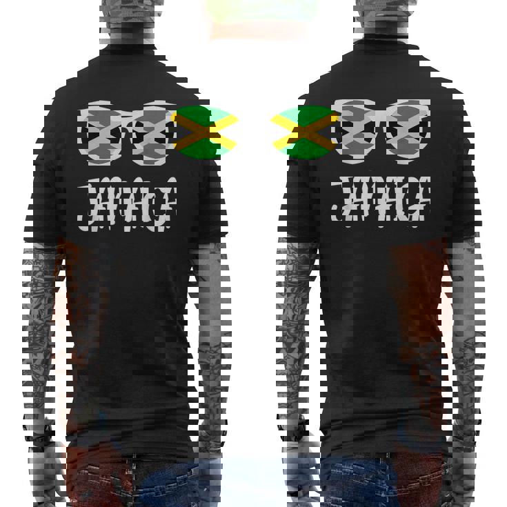 サングラス フラッグ ジャマイカ ジャマイカ 生まれ メンズTシャツ バックプリント