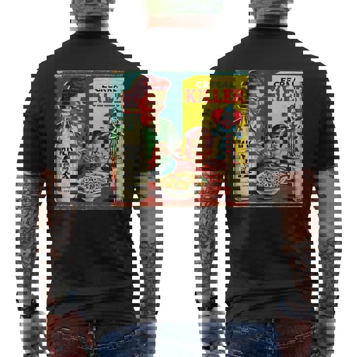 シリアルシリアルキラー音声しゃれミッドセンチュリー広告ユーモア メンズTシャツ バックプリント