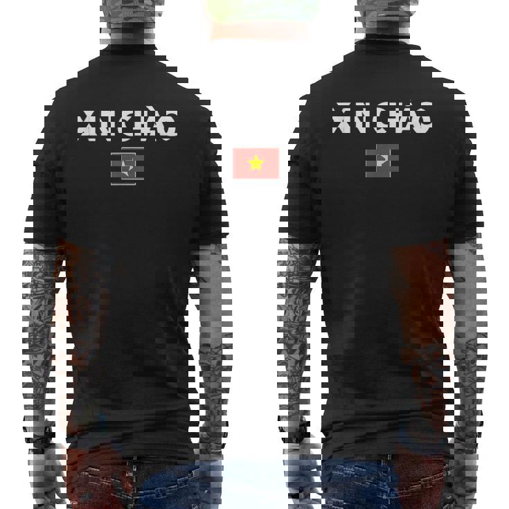 シンチャオ ベトナム語でこんにちは ベトナム メンズTシャツ バックプリント