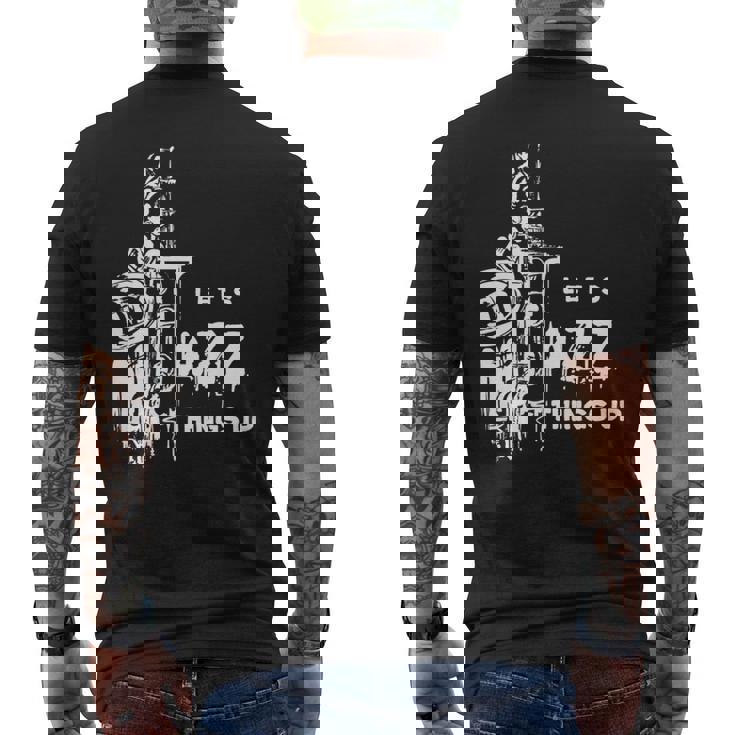 ジャズ・サックス レッツ・ジャズ・シング・アップlet's Jazz Thing Up 長袖tシャツ メンズTシャツ バックプリント