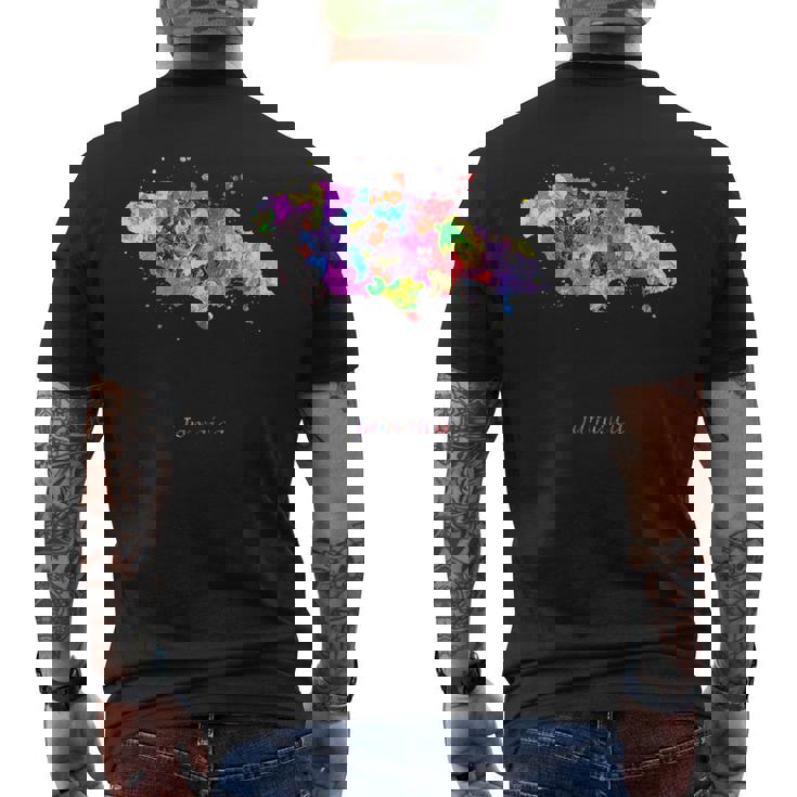 ジャマイカの地図 メンズTシャツ バックプリント