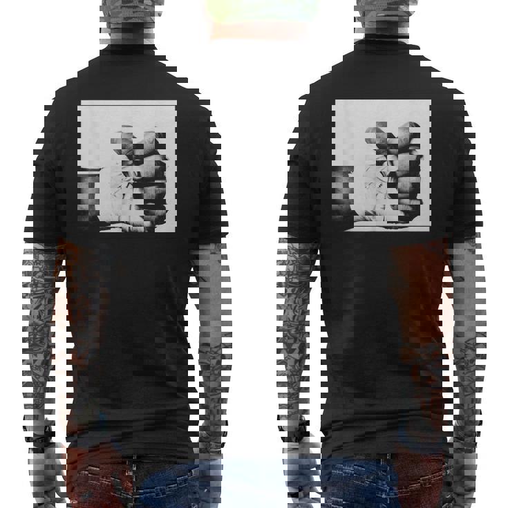 ジョージ・フォアマン ボクシング 拳 ランブル・イン・ザ・ジャングル ヘビーウェイト メンズTシャツ バックプリント