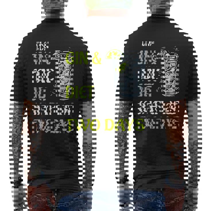 ジントニック ダイエット お酒 カクテル 面白い ドリンク メンズTシャツ バックプリント