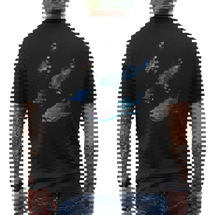 ジンベエザメ マンタ カメ クラゲ メンズTシャツ バックプリント