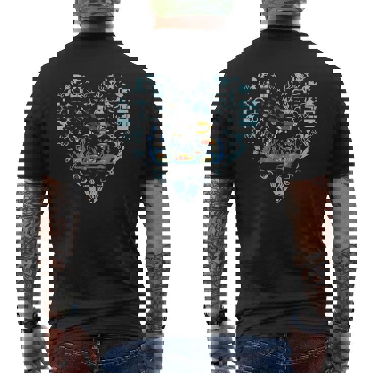 スキューバダイビング スキューバダイバーズ マスク 海 シュノーケリング タンク 酸素 メンズTシャツ バックプリント