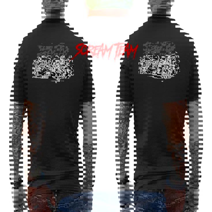 スクリームチーム ホラー映画 メンズTシャツ バックプリント