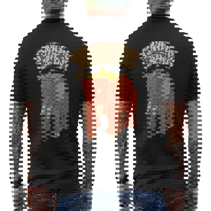 ストロベリーエレファント 面白い イタリアンブレインロットスラング ゲームミーム メンズTシャツ バックプリント