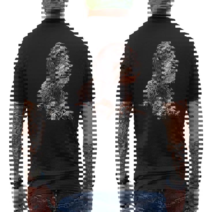 ダックスフンド ワイヤーヘア 長袖tシャツ メンズTシャツ バックプリント