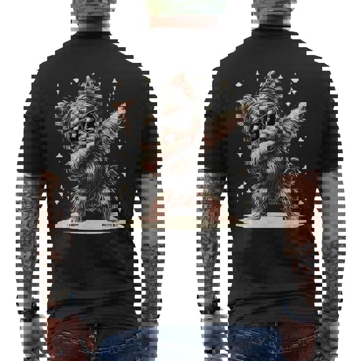 ダビング・ヨークシャー・テリア・ヨーキーズ・ヨーキー・ドッグ メンズTシャツ バックプリント