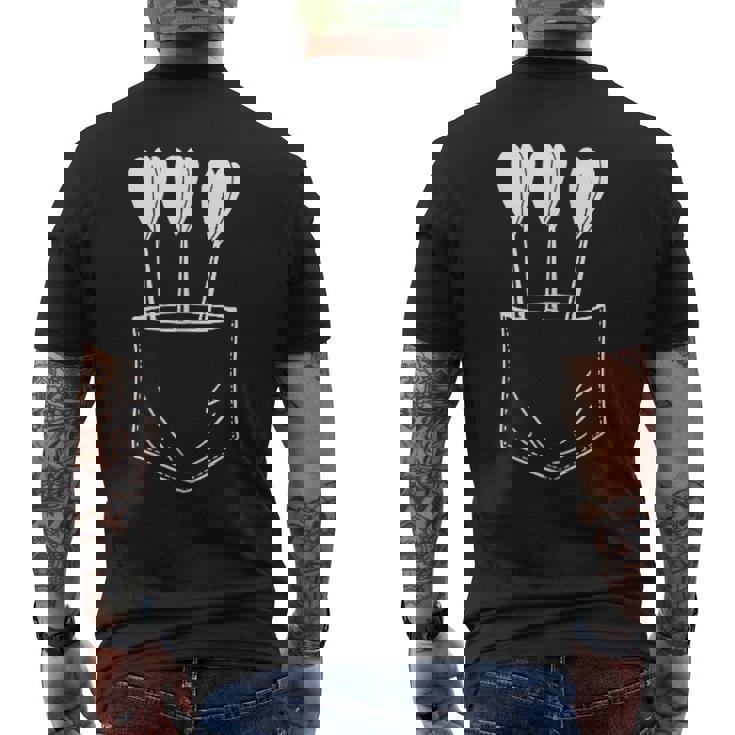 ダーツ ポケット 矢 ダーツ メンズTシャツ バックプリント