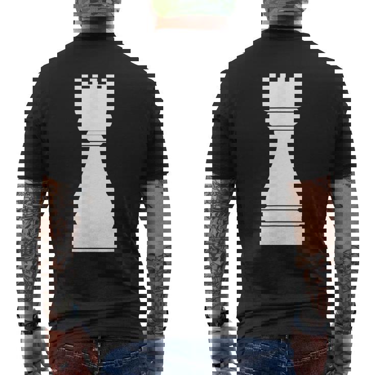 チェス、チェスの駒、ルーク、チェス愛好家、ギフト Chess メンズTシャツ バックプリント