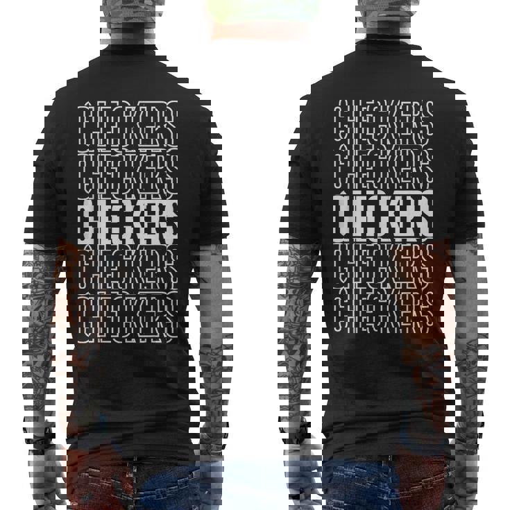 チェッカー メンズTシャツ バックプリント