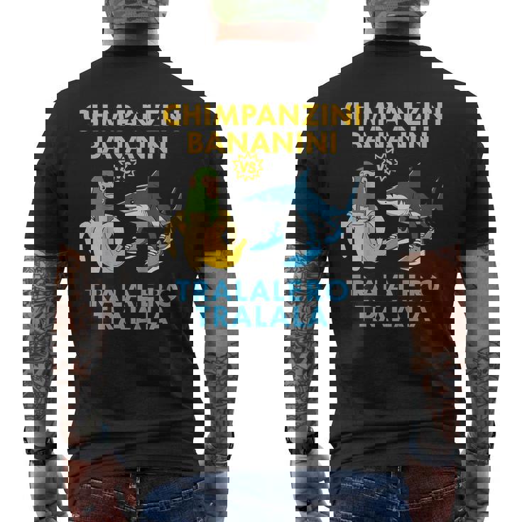 チンパンジーニ バナニーニs トララレロ トラララ 面白い 幼児向け メンズTシャツ バックプリント