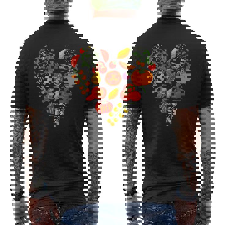 トマトラブ 野菜園芸 トマト メンズTシャツ バックプリント