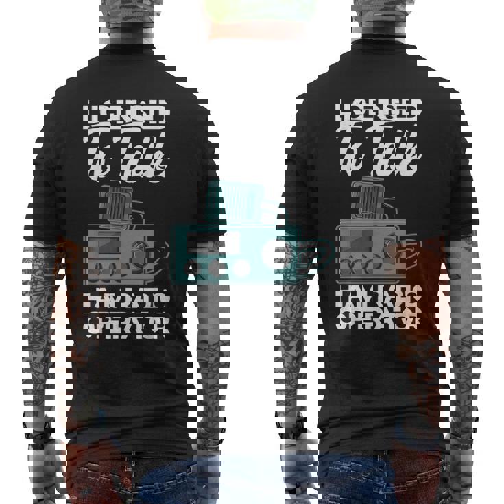 トークハム ラジオオペレーターアマチュア無線 ハム無線機許諾済 メンズTシャツ バックプリント