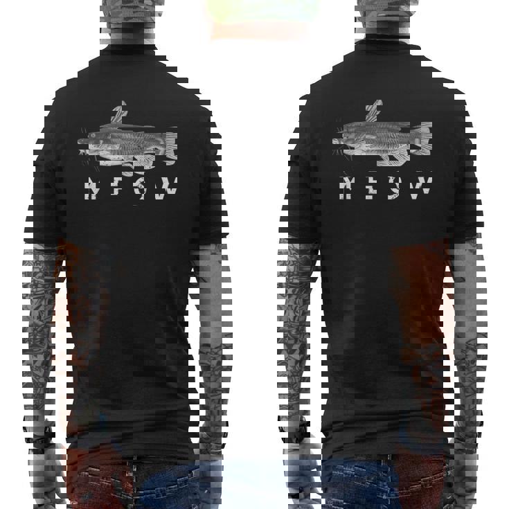 ナマズ シャツ ニャーファニー ナマズ フィッシング フィッシャーマン メンズTシャツ バックプリント