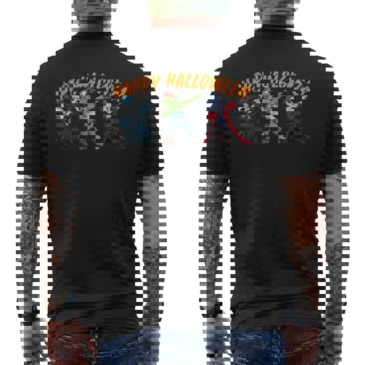 ハロウィンコスチューム ゾンビ ドラキュラ スケルトン ダブ キッズ ホラー メンズTシャツ バックプリント