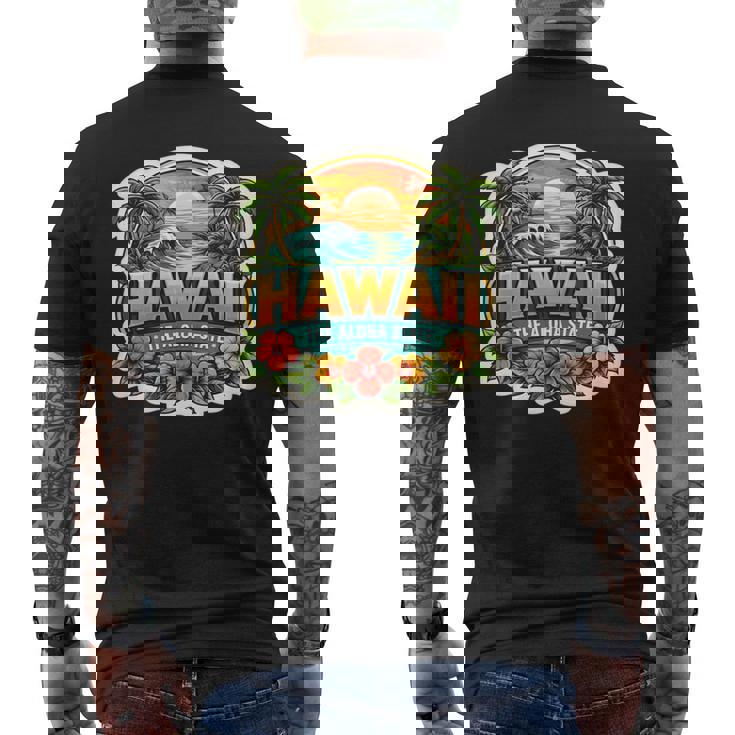 ハワイ アロハ州立大学 お土産 訪問者 記念品 ハワイアン 長袖tシャツ メンズTシャツ バックプリント